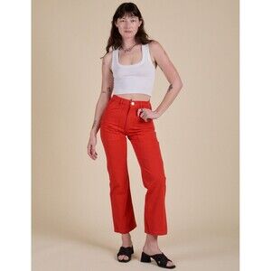 Big Bud Press Work Pants High Waisted Pants Womens Size XL Red Cotton Pre-Shurnk